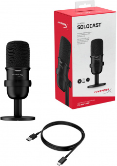 Микрофон проводной HyperX SoloCast 2м черный от магазина РЭССИ