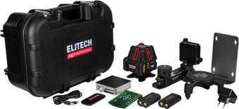 Нивелир лазерн. Elitech LN 8D GREEN 2кл.лаз. 520нм цв.луч. зеленый 5луч. (204735) от магазина РЭССИ
