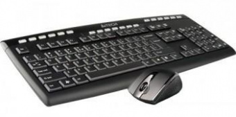 Клавиатура + мышь A4Tech 9200F клав:черный мышь:черный USB 2.0 беспроводная Multimedia от магазина РЭССИ