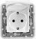Розетка силов. Legrand Etika 672232 скрыт. зазем. крыш. IP44 белый от магазина РЭССИ