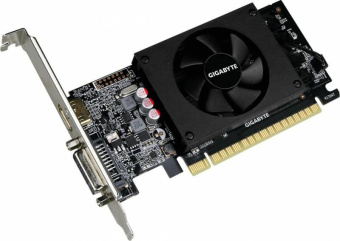 Видеокарта Gigabyte PCI-E GV-N710D5-2GL NVIDIA GeForce GT 710 2048Mb 64 GDDR5 954/5010 DVIx1 HDMIx1 HDCP Ret low profile от магазина РЭССИ