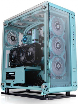 Корпус Thermaltake Core P6 TG Turquoise бирюзовый без БП ATX 10x120mm 6x140mm 2xUSB2.0 2xUSB3.0 audio bott PSU от магазина РЭССИ