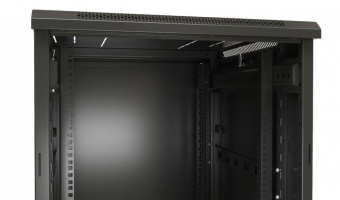 Шкаф коммутационный Hyperline (TTB-1866-DD-RAL9004) напольный 18U 600x600мм пер.дв.перфор.2ств. задн.дв.перфор. 800кг черный IP20 сталь от магазина РЭССИ
