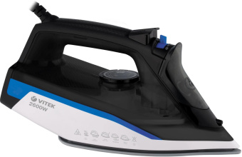 Утюг Vitek VT-8329 2600Вт черный/белый/синий от магазина РЭССИ