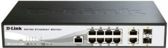 Коммутатор D-Link DGS-1210-10/ME/B 8G 2SFP управляемый от магазина РЭССИ