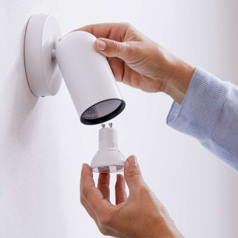 Умная лампа WiZ GU10 50Вт 345lm Wi-Fi (упак.:1шт) (929002448402) от магазина РЭССИ