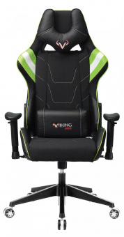 Кресло игровое Zombie VIKING 4 AERO черный/салатовый текстиль/эко.кожа с подголов. крестов. пластик от магазина РЭССИ