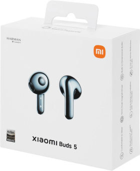 Гарнитура вкладыши Xiaomi Buds 5 M2341E1 черный беспроводные bluetooth в ушной раковине (BHR8118GL) от магазина РЭССИ