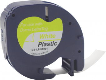Картридж ленточный Cactus CS-LT-91201 91201 черный/белый для Dymo Letra Tag LT-100H от магазина РЭССИ