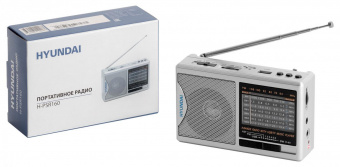 Радиоприемник портативный Hyundai H-PSR160 серебристый USB microSD от магазина РЭССИ