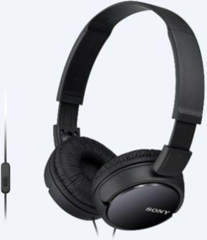 Гарнитура накладные Sony MDR-ZX110AP 1.2м черный проводные оголовье (MDR-ZX110AP/B) от магазина РЭССИ