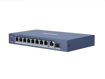 Коммутатор Hikvision DS-3E0510P-E 9G 1SFP 8PoE+ 110W неуправляемый от магазина РЭССИ