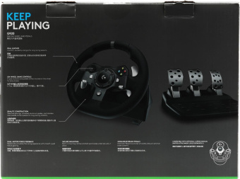 Руль Logitech G920 8кноп. (с педалями) черный от магазина РЭССИ