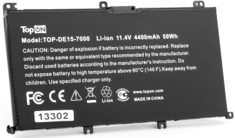Батарея для ноутбука TopON TOP-DE15-7000 11.4V 4400mAh литиево-ионная (103199) от магазина РЭССИ