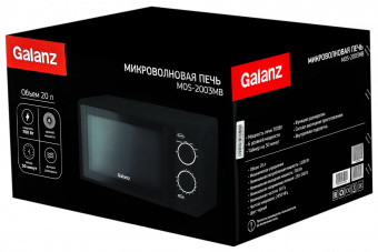 Микроволновая Печь Galanz MOS-2003MB 20л. 700Вт черный от магазина РЭССИ