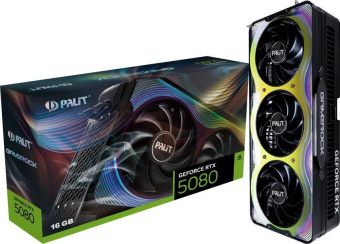 Видеокарта Palit PCI-E PA-RTX5080 GAMEROCK NVIDIA GeForce RTX 5080 16Gb 256bit GDDR7 2295/30000 HDMIx1 DPx3 HDCP Ret от магазина РЭССИ
