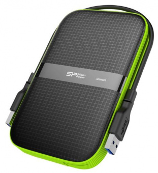 Жесткий диск Silicon Power USB 3.0 2Tb SP020TBPHDA60S3K A60 SP020TBPHDA60S3K Armor 2.5" черный/зеленый от магазина РЭССИ