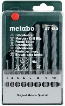 Набор сверл Metabo 627182000 по бетону/кирпичу/камню (8пред.) для дрелей от магазина РЭССИ