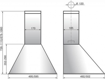 Вытяжка каминная Elikor DE6534WS белый/серебро управление: кнопочное (1 мотор) от магазина РЭССИ
