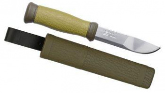 Нож Morakniv Outdoor 2000 (10629) стальной разделочный лезв.109мм прямая заточка хаки от магазина РЭССИ