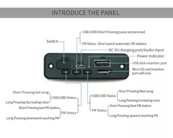JQ-D032BT Модуль усилителя мощности 2X3W BT,MP3, SD 3.7V-5V от магазина РЭССИ
