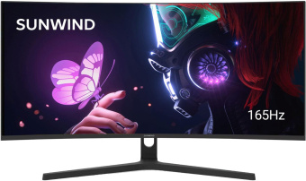 Монитор SunWind 34" SM-34QV401 черный VA LED 6ms 21:9 HDMI матовая 300cd 178гр/178гр 3440x1440 165Hz G-Sync DP WQ 5.6кг от магазина РЭССИ