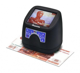 Детектор банкнот Cassida MFD1 просмотровый мультивалюта АКБ от магазина РЭССИ
