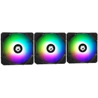Вентилятор ID-Cooling TF-12025-TRIO ARGB 120x120x25mm черный 4-pin 14-31dB 150gr Ret от магазина РЭССИ