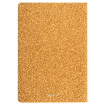 Тетрадь BRAUBERG SPARKLE A5 147x210 мм 48 листов сшивка в точку кожзам с блестками золотой 403854 от магазина РЭССИ