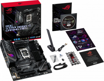 Материнская плата Asus ROG STRIX B660-G GAMING WIFI Soc-1700 Intel B660 4xDDR5 mATX AC`97 8ch(7.1) 2.5Gg RAID+HDMI+DP от магазина РЭССИ