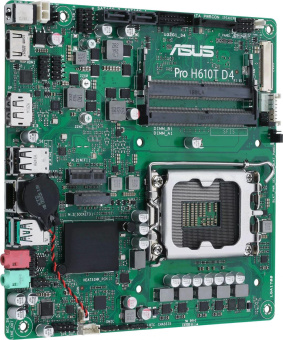 Материнская плата Asus PRO H610T D4-CSM Soc-1700 Intel H610 2xDDR4 mini-ITX AC`97 8ch(7.1) GbLAN+HDMI+DP от магазина РЭССИ