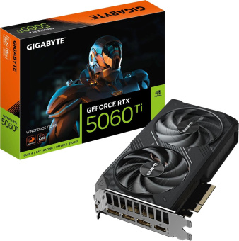 Видеокарта Gigabyte PCI-E 5.0 GV-N506TWF2OC-8GD 1.0 NVIDIA GeForce RTX 5060TI 8Gb 128bit GDDR7 2587/28000 HDMIx1 DPx3 HDCP Ret от магазина РЭССИ