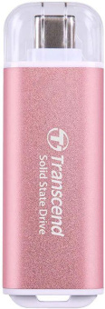 Накопитель SSD Transcend USB-C 512GB TS512GESD310P розовый USB-A от магазина РЭССИ