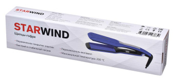Щипцы Starwind SHE6620 40Вт макс.темп.:210С покрытие:керамическое синий от магазина РЭССИ