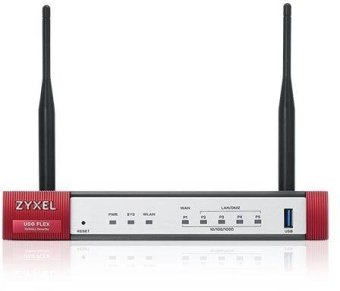 Межсетевой экран Zyxel USG Flex 100AX (USGFLEX100AX-EUCI01F) AX1800 10/100/1000BASE-TX серебристый от магазина РЭССИ