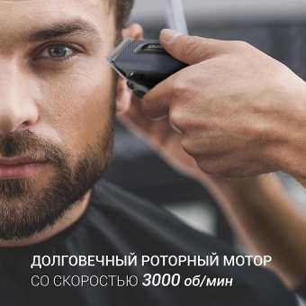 Машинка для стрижки Polaris PHC 0954 синий/черный 9Вт (насадок в компл:4шт) от магазина РЭССИ