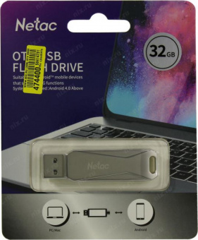 Флеш Диск Netac 32Gb U782C NT03U782C-032G-30PN USB3.0 серебристый от магазина РЭССИ