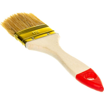 Плоская кисть светлая щетина деревянная ручка 50мм Зубр УНИВЕРСАЛ-ОПТИМА 01099-050_z01 от магазина РЭССИ