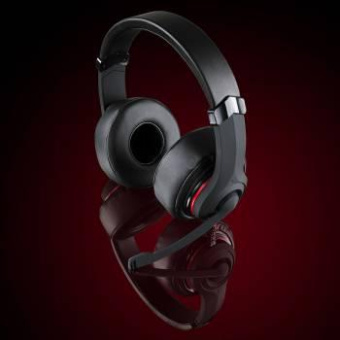 Наушники с микрофоном Оклик HS-L330G NIGHTMARE черный/красный 1.9м мониторные оголовье (359481) от магазина РЭССИ