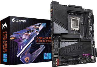 Материнская плата Gigabyte Z790 A ELITE X WIFI7 Soc-1700 Intel Z790 4xDDR5 ATX AC`97 8ch(7.1) 2.5Gg RAID+HDMI+DP от магазина РЭССИ