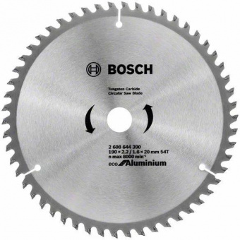 Диск пильный Bosch ECO ALU (2608644390) d=190мм d(посад.)=20мм (циркулярные пилы) от магазина РЭССИ