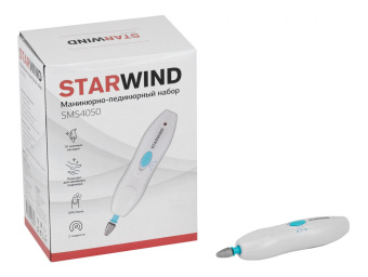 Маникюрно-педикюрный набор Starwind SMS 4050 насадок в компл.:10шт белый/синий от магазина РЭССИ