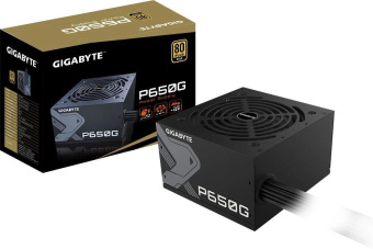 Блок питания Gigabyte ATX 650W GP-P650G 80+ gold (20+4pin) APFC 120mm fan 6xSATA RTL от магазина РЭССИ