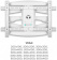 Кронштейн для телевизора Onkron M6L белый 40"-75" макс.45кг настенный поворот и наклон от магазина РЭССИ