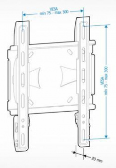 Кронштейн для телевизора Holder LCDS-5045 металлик 19"-40" макс.45кг настенный фиксированный от магазина РЭССИ