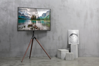 Подставка для телевизора Cactus CS-ST1246BKWN черный/орех 45"-65" макс.32кг напольный от магазина РЭССИ