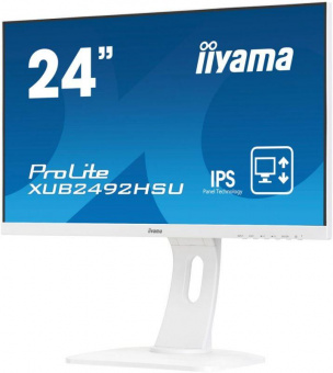 Монитор Iiyama 23.8" ProLite XUB2492HSU-W1 белый IPS LED 16:9 HDMI M/M матовая HAS Piv 1000:1 250cd 178гр/178гр 1920x1080 VGA DP FHD USB 5.4кг от магазина РЭССИ