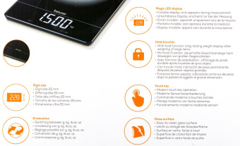 Весы кухонные электронные Beurer KS34 XL макс.вес:15кг черный от магазина РЭССИ