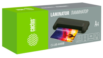 Ламинатор Cactus CS-LAB-A4400B черный A4 (80-125мкм) 40см/мин (2вал.) лам.фото от магазина РЭССИ