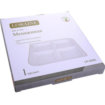 Керамическая менажница LORAINE 235x235x25 мм 30563 Менажница 235х235х25см LR (х12) от магазина РЭССИ